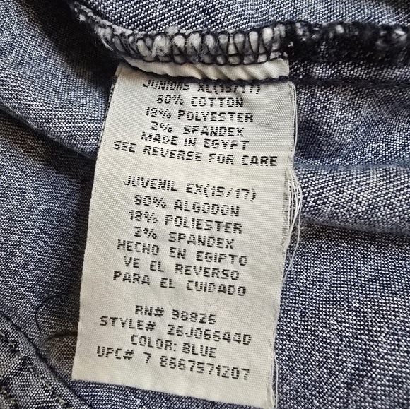 Vintage No Boundries Denim Vest Button Adjustable Back Preppy Countryside Chic - Picture 4 of 7